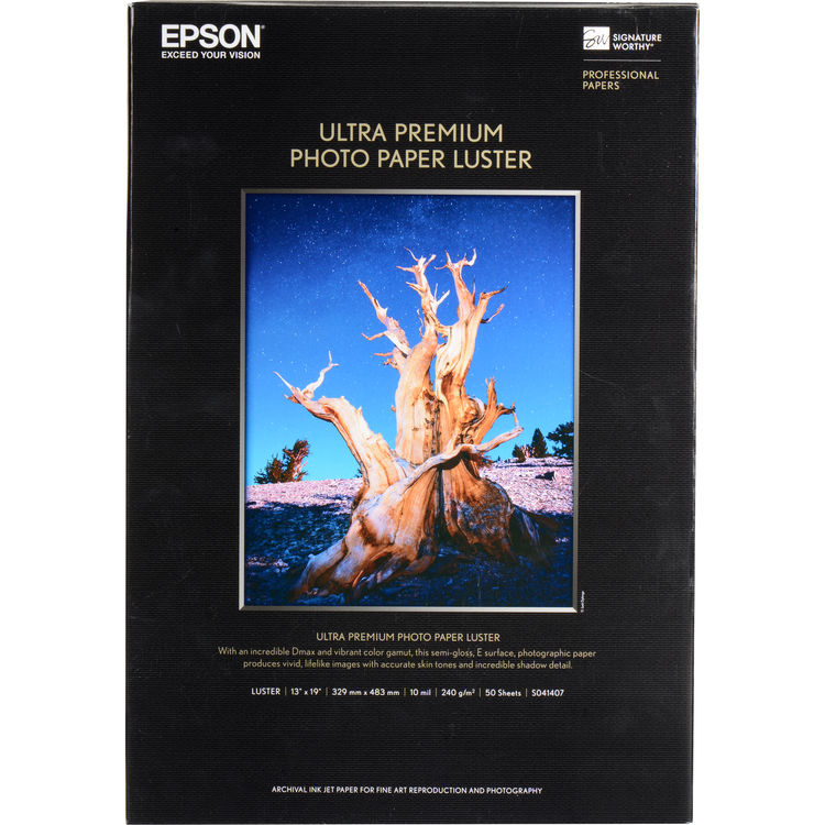 Papier Photo Ultra Haute Qualité Lustré 13x19po (50 Feuilles)