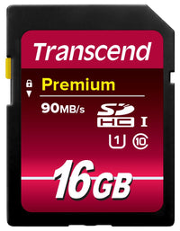 Premium 90 Mb/s UHS-I SDHC Memory Card 16GB