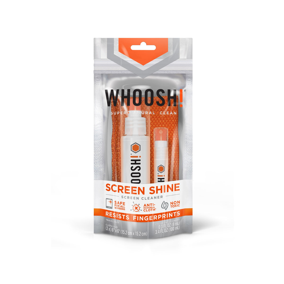 Screen Shine Duo 100mL + 8mL Bottles with Cloth