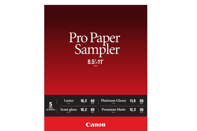 Ensemble d'Échantillons de Papier Pro 8.5x11po (20 Feuilles)