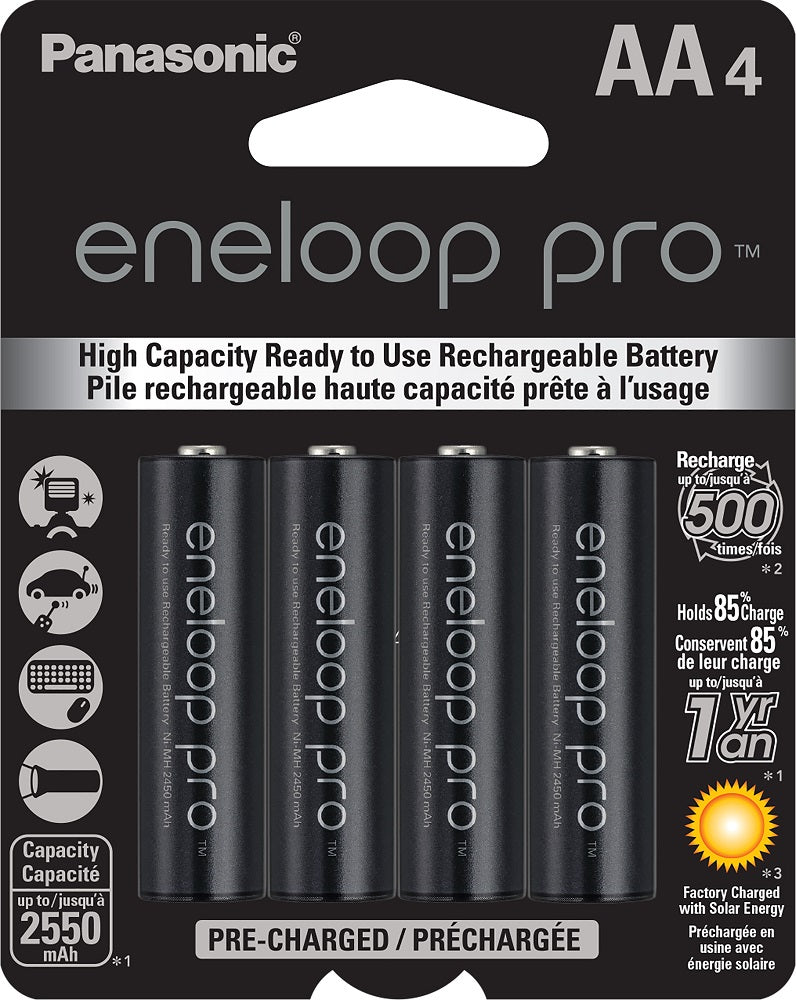 Piles Eneloop Pro Rechargeables AA (Paquet de 4)