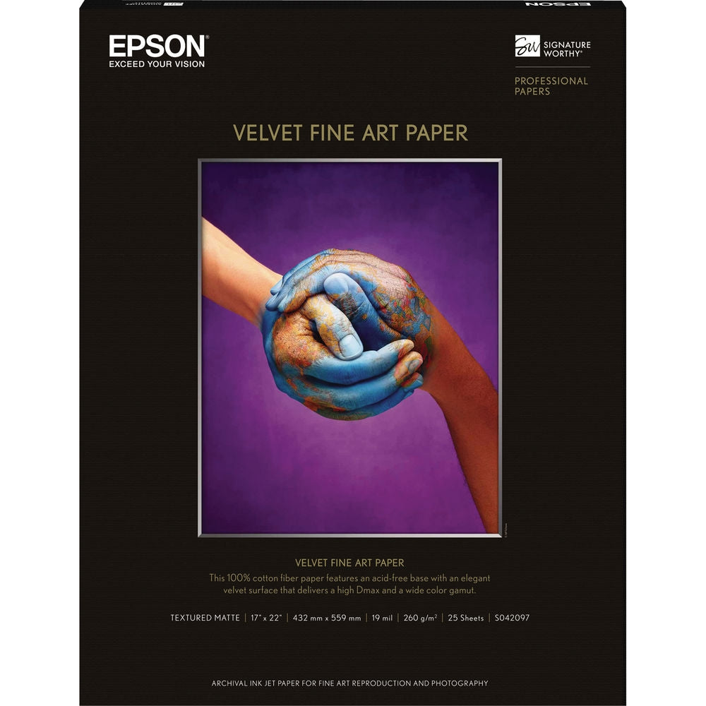 Papier Beaux-arts Velouté 17x22po (25 Feuilles)