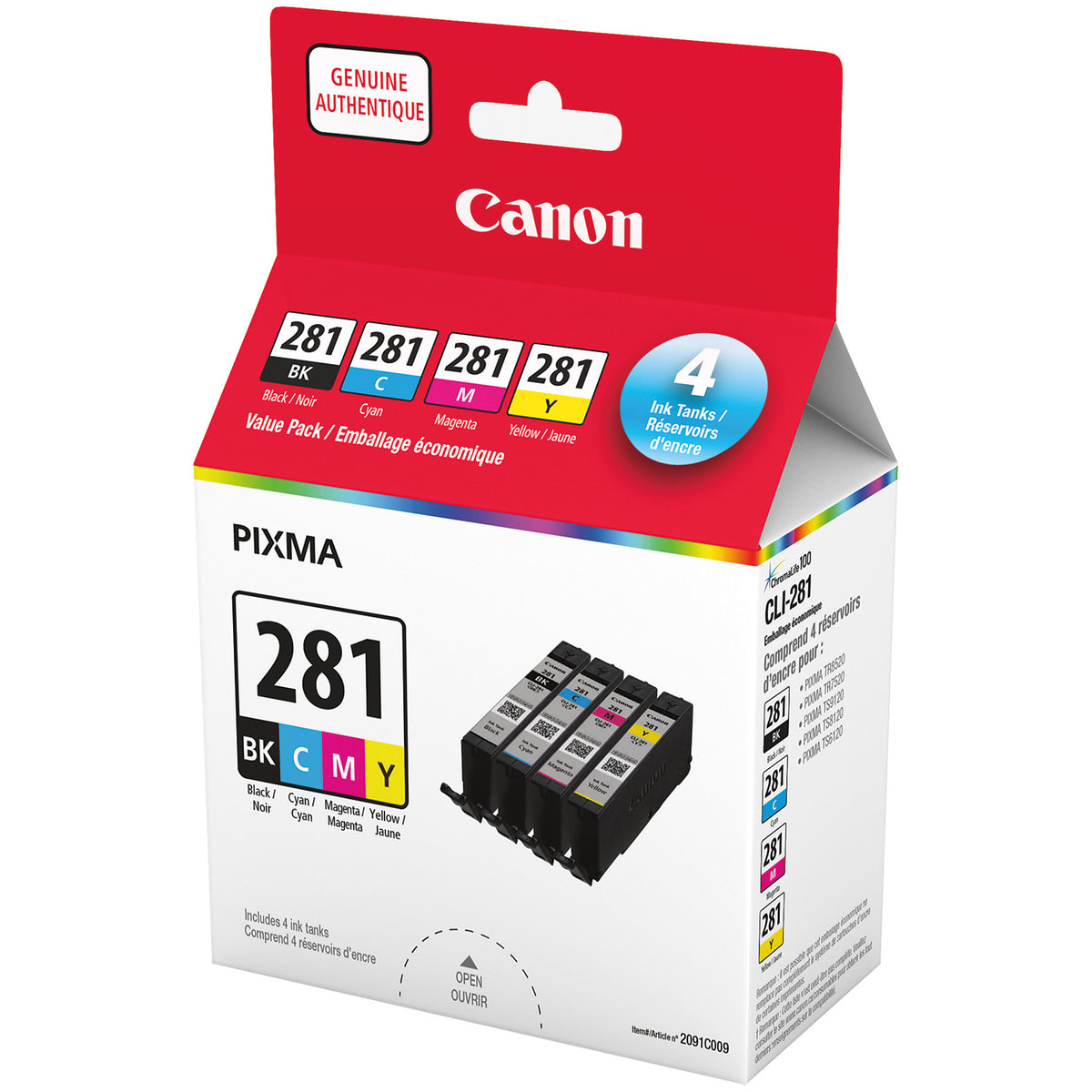Canon Cartouche d'encre CLI-281 Noir et Couleur – Gosselinphoto