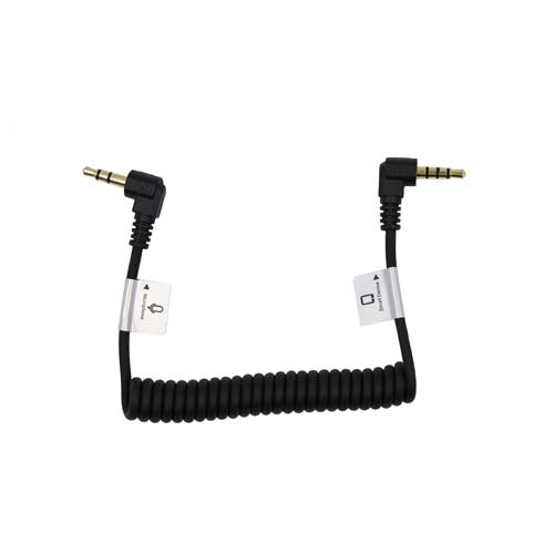 Câble audio 3,5 mm TRRS mâle à 3,5 mm TRS mâle (8 1/po Spiralé)