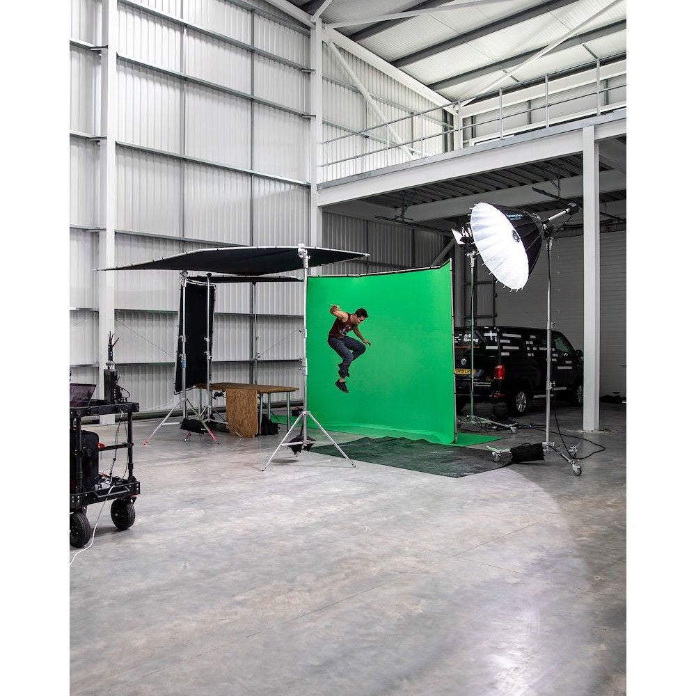 Fond de Scène Chroma Key Vert avec Cadre en aluminium (4 x 2.9m)