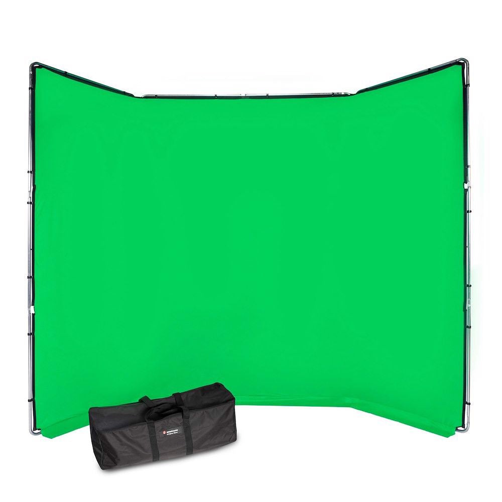 Fond de Scène Chroma Key Vert avec Cadre en aluminium (4 x 2.9m)
