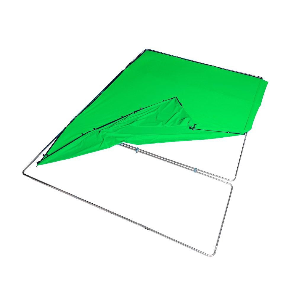 Fond de Scène Chroma Key Vert avec Cadre en aluminium (4 x 2.9m)