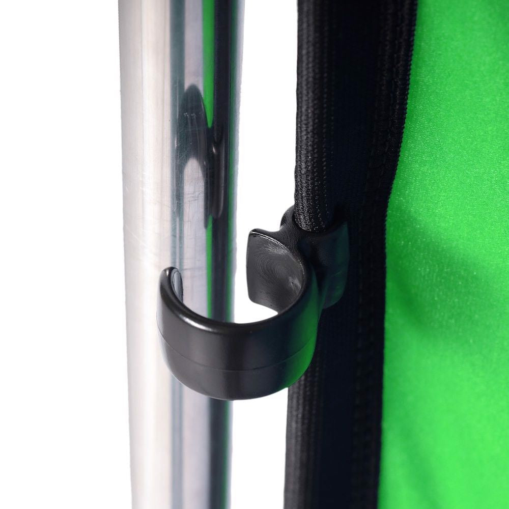 Fond de Scène Chroma Key Vert avec Cadre en aluminium (4 x 2.9m)