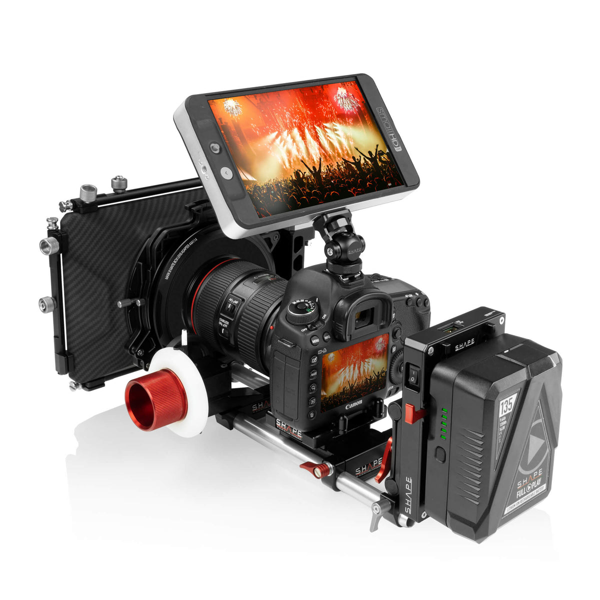 Friction Swivel and Tilt Monitor/Light, microphone mount cold shoe base