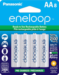 Piles Eneloop Rechargeables AA (Paquet de 8)