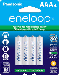 Piles Eneloop Rechargeables AAA (Paquet de 4)
