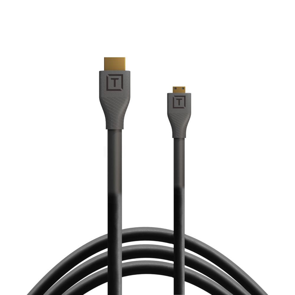 Câble TetherPro HDMI Micro à HDMI 2.0 (1pi/0.3m, Noir)