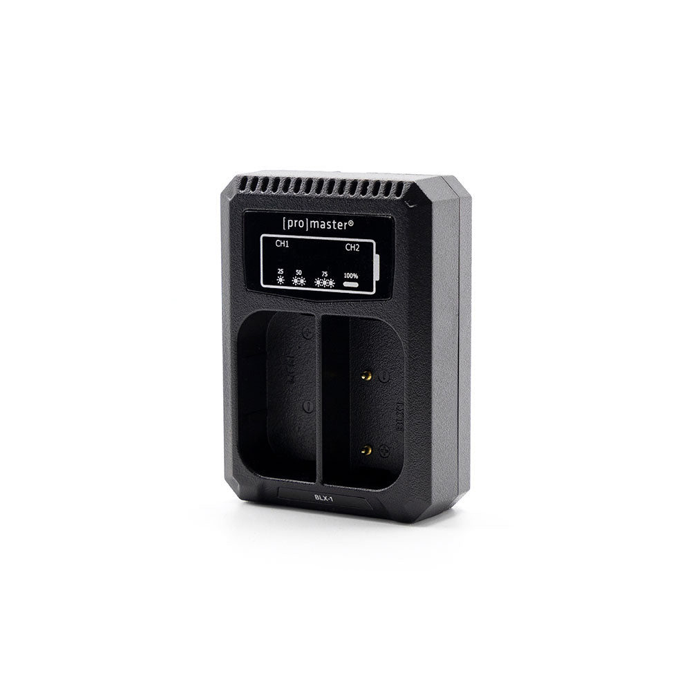 Chargeur double USB pour pour OM SYSTEM BLX-1