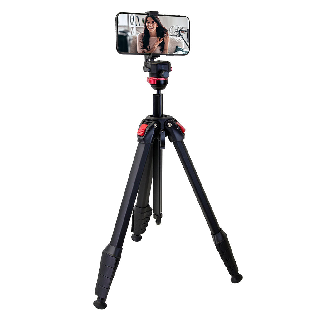 Trépied aluminium OBALXT5 avec tête/prompter pour téléphone