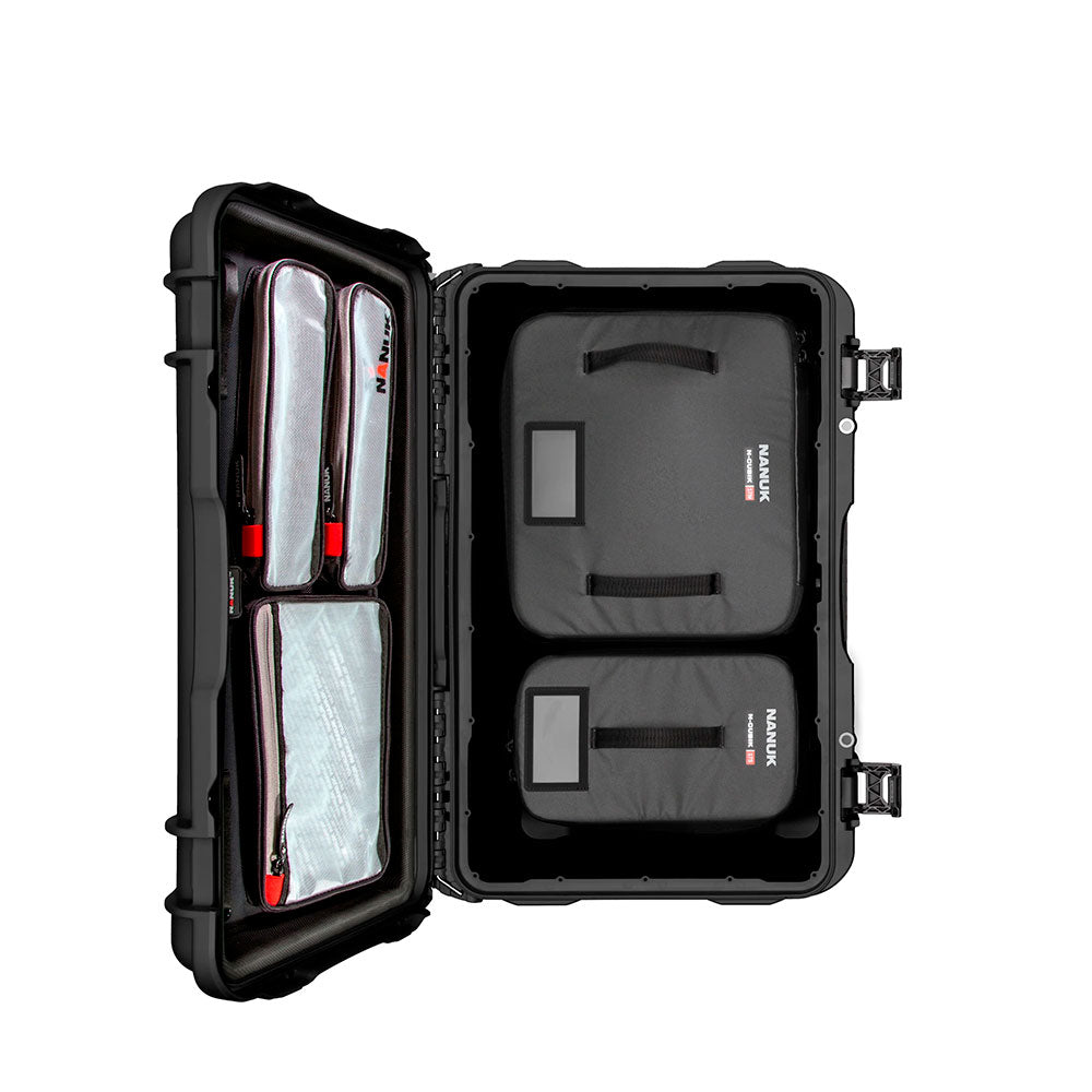 Valise Rigide Nanuk 938 avec Organisateur de couvercle et Cubik 17M/17S (Noir)