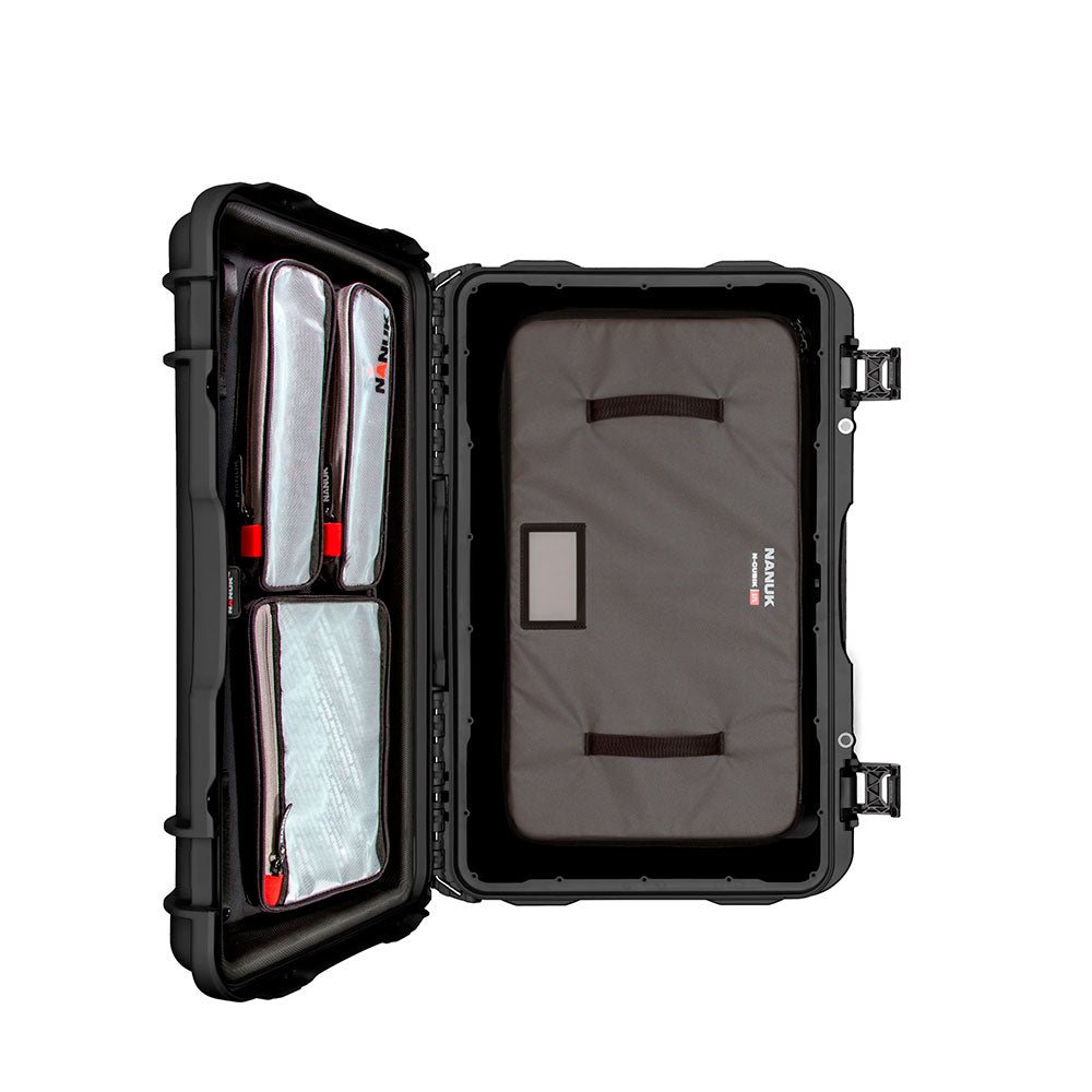 Valise Rigide Nanuk 938 avec Organisateur de couvercle et Cubik 17L (Noir)