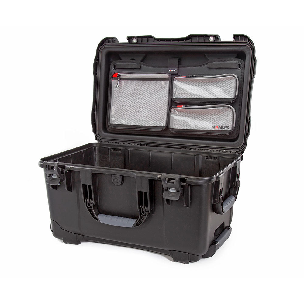 Valise Rigide Nanuk 938 avec Organisateur de couvercle et Cubik 17L (Noir)