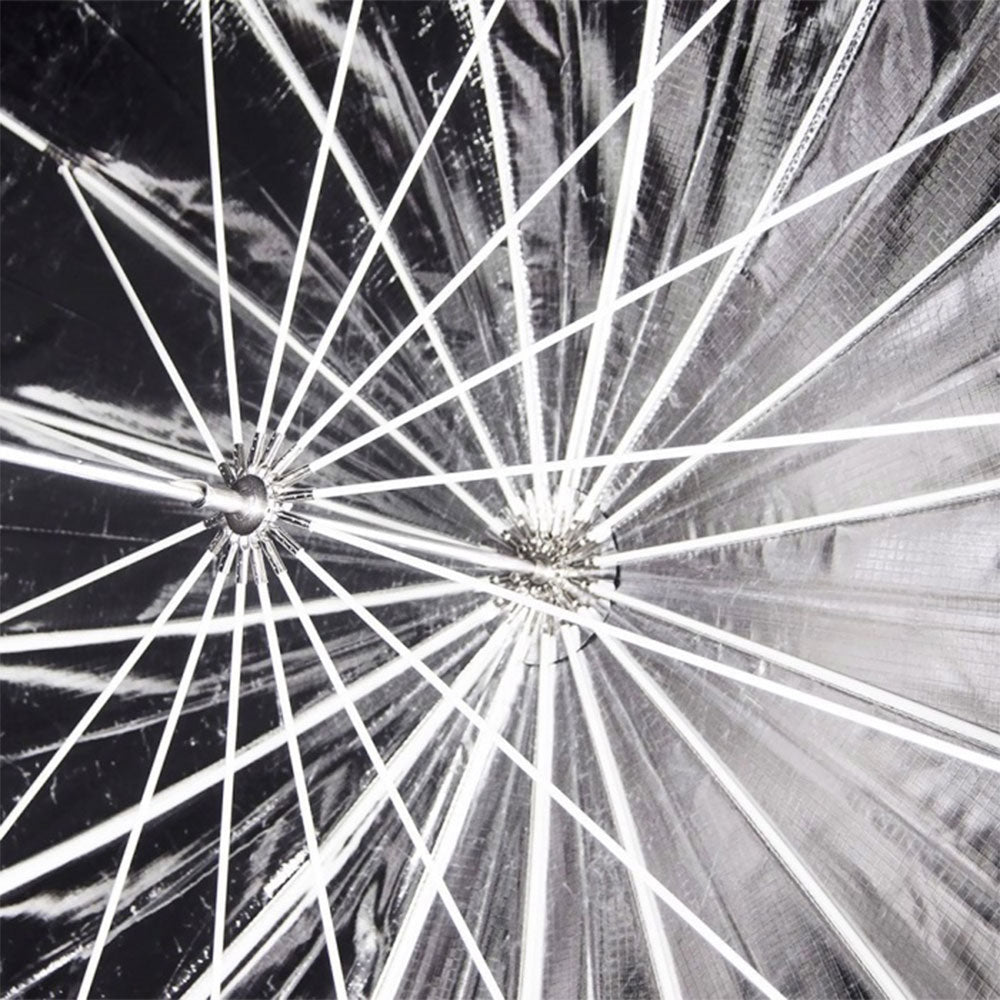 Parapluie Noir / Argent 72"