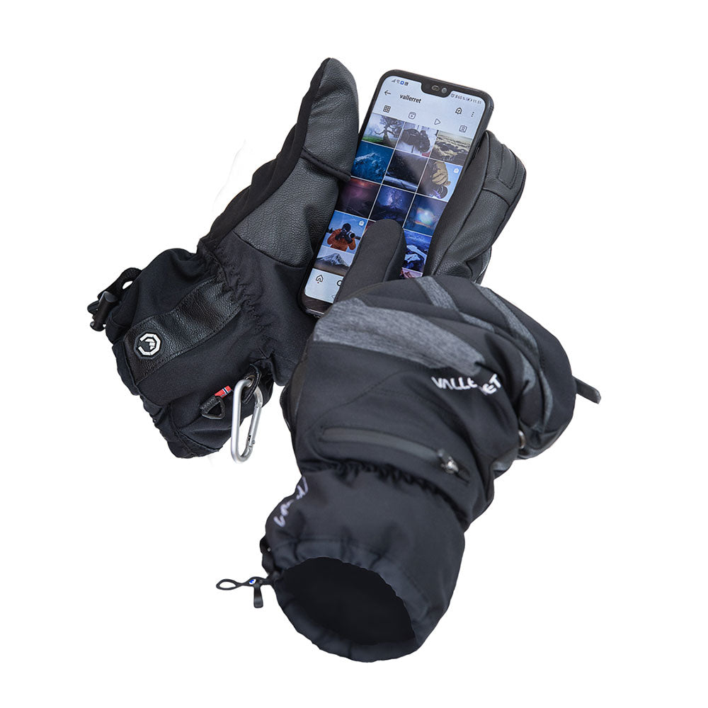 Skadi LRS Zipper Mitts (Black, Large)
