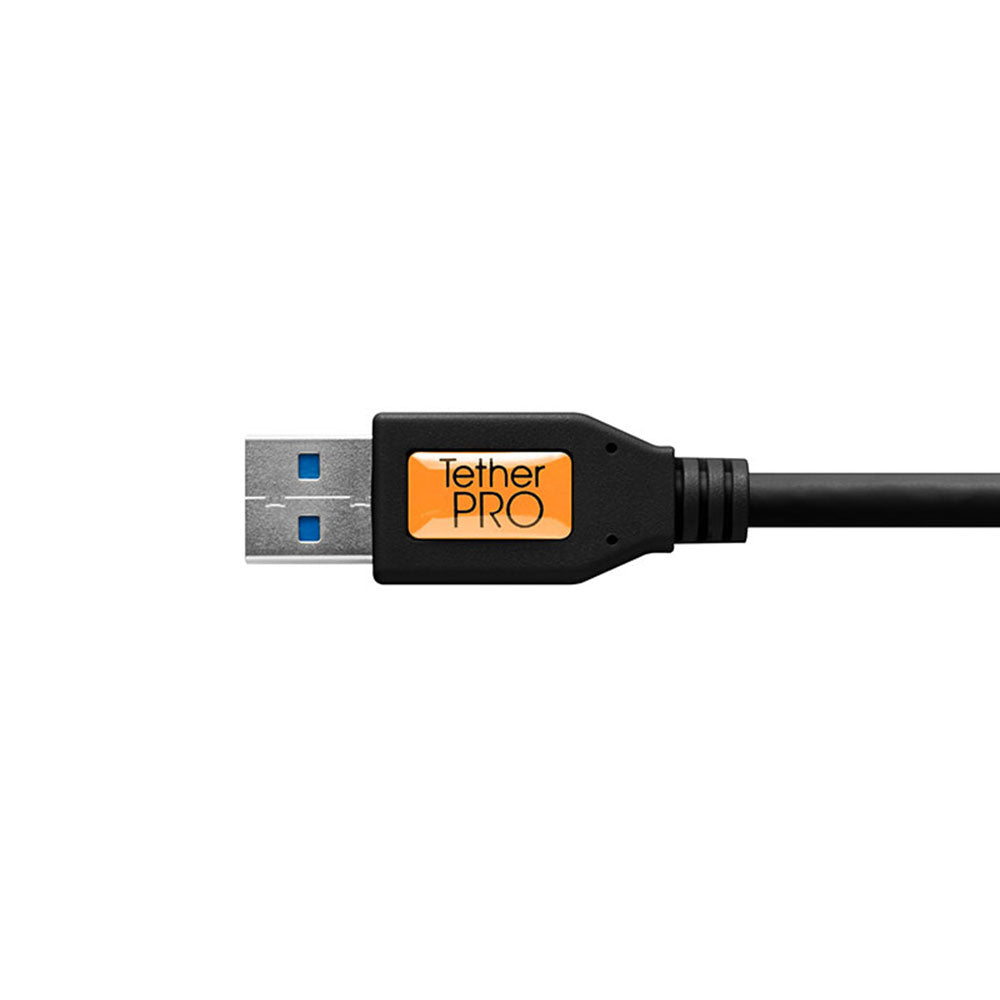 TetherPro USB 3.0 to USB-C 15ft Cable (Black)