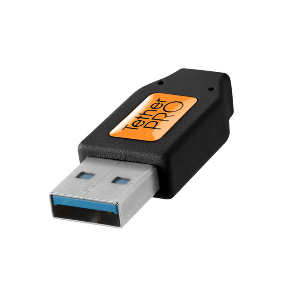 TetherPro USB 3.0 to USB-C 15ft Cable (Black)