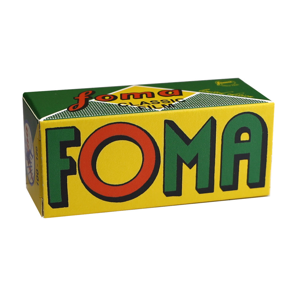 Fomapan 100 Classic Black and White Film (120 Film Roll) Retro Packaging