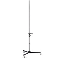 Black Column Light Stand with Locking Wheels 231B