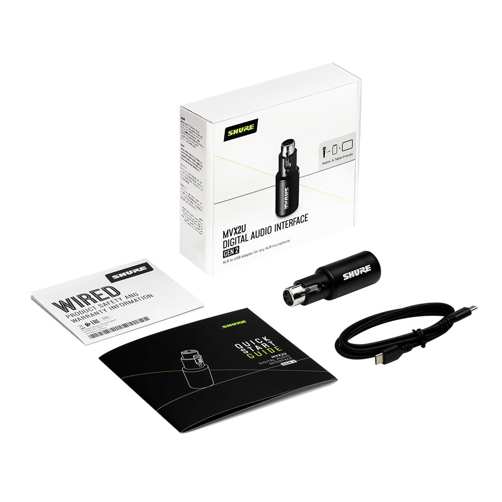 Shure XLR-to-USB Interface MVX2U Gen 2 – Gosselinphoto