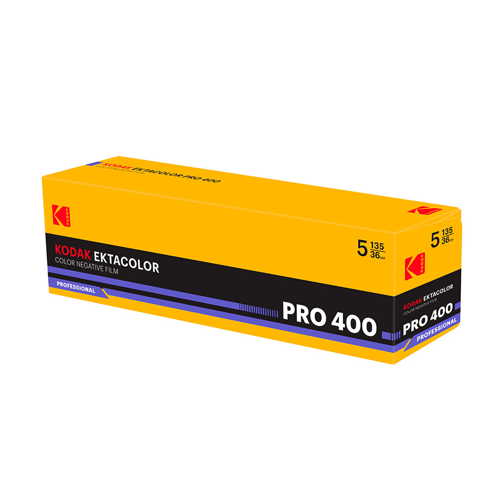 EKTACOLOR PRO 400 Color Negative Film (35mm Roll Film, 36 Exposures, 5-Pack)