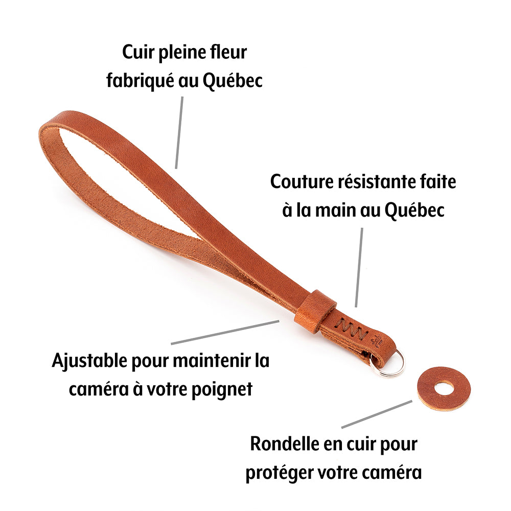 F2 Mark II Wrist Camera Strap (Brown Leather)