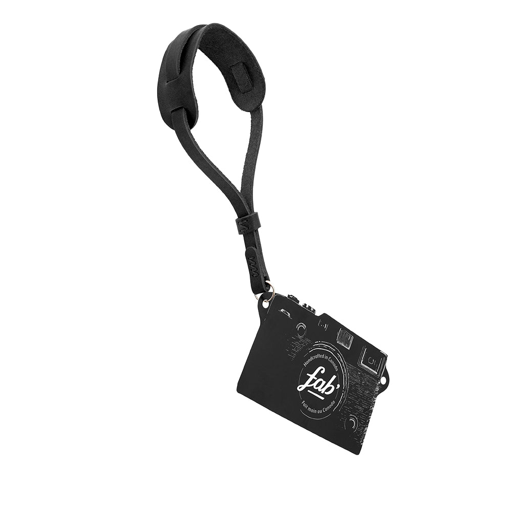F2.8 Mark II Wrist Camera Strap with Pad (Black Leather)