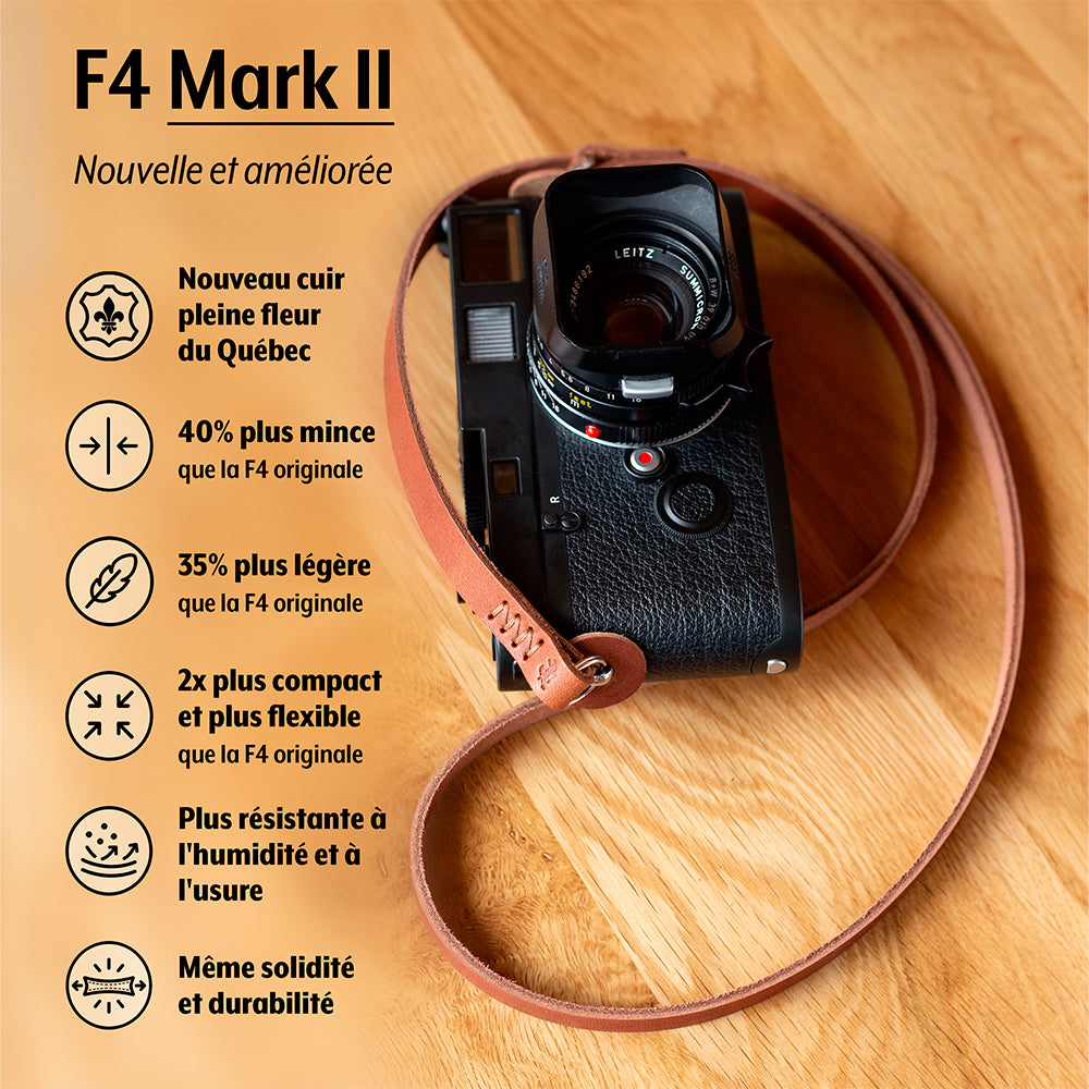 F4 Mark II Leather Camera Strap 47'' (M-L/Brown)
