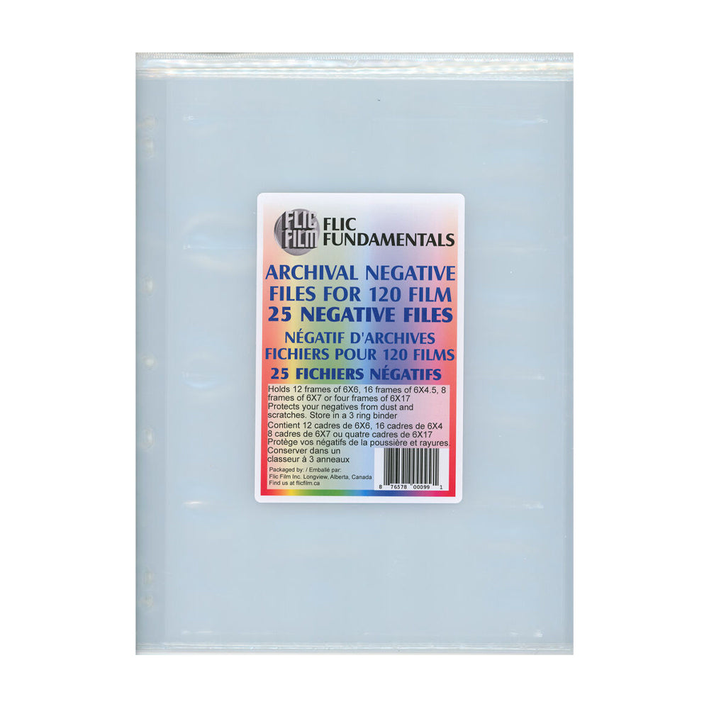 Archival Negative Files for 120 Film (25 Sheets)
