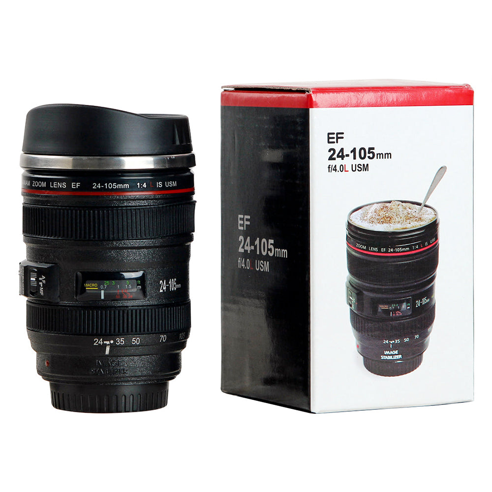 Camera Lens Mug with Stainless Steel Liner