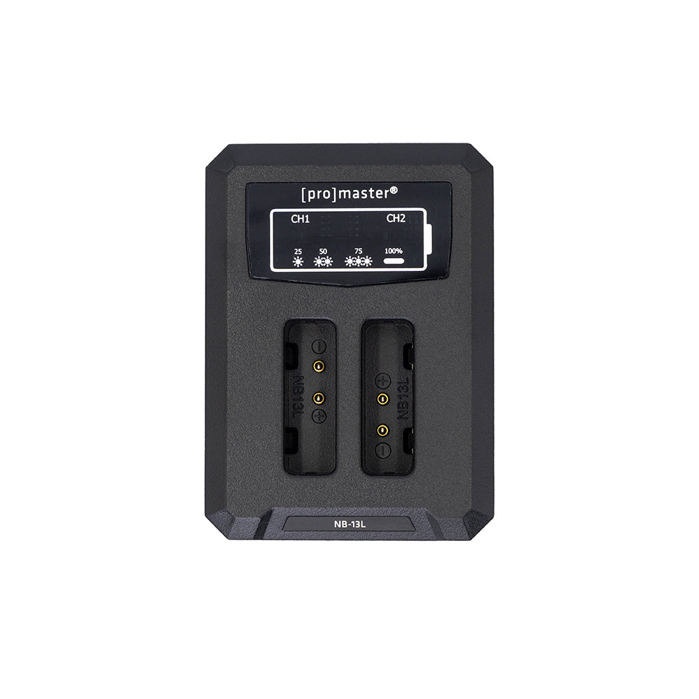 ProMaster Chargeur double USB p/ Canon NB-13L