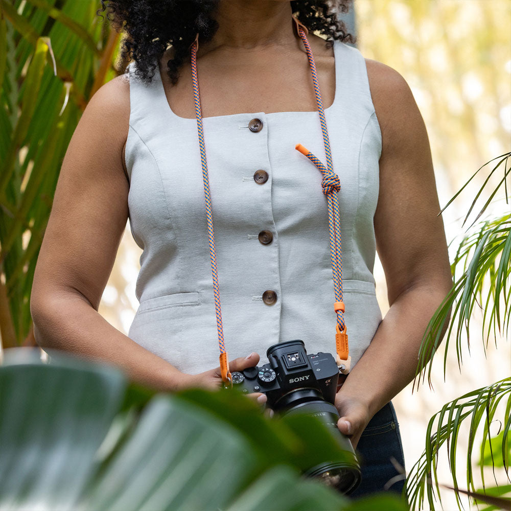 Adjustable Rope Strap (Orange / Navy)