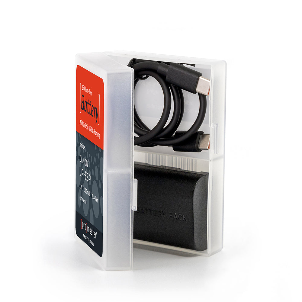 Pile LP-E6P avec port USB-C pour Canon