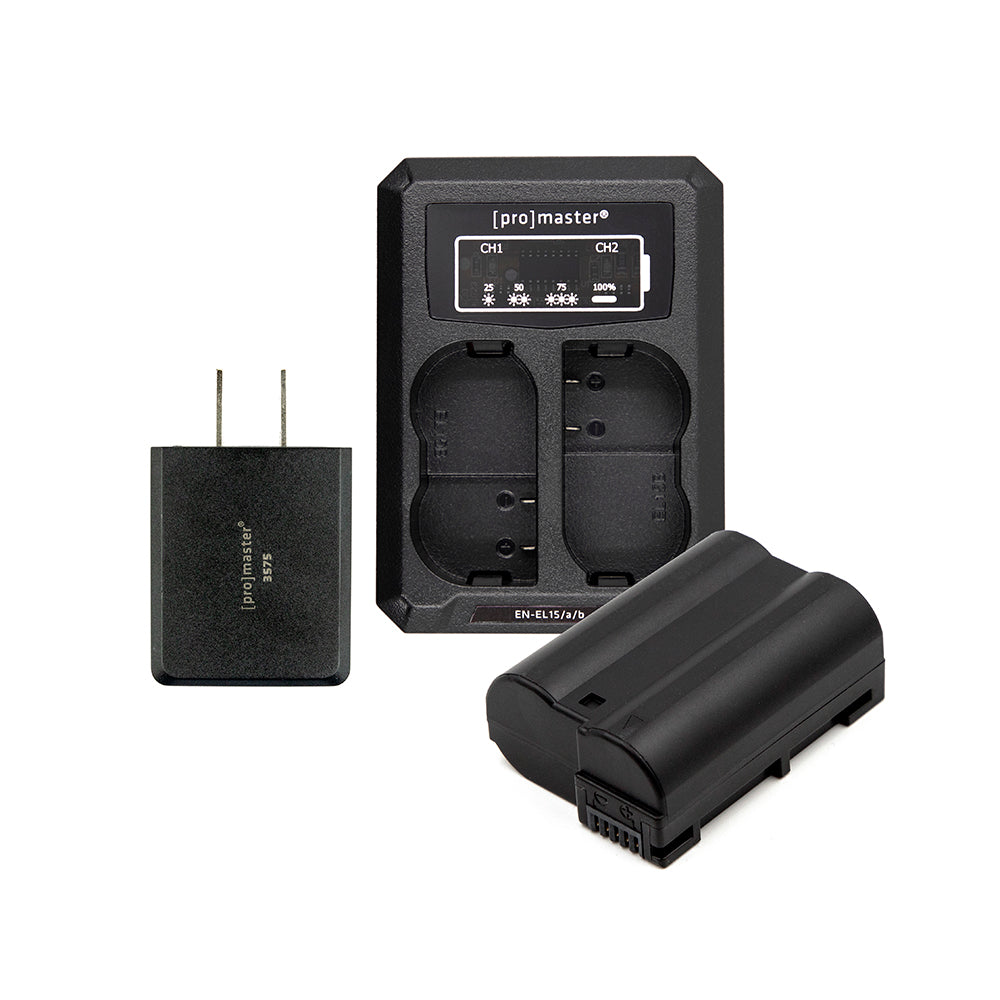 Pile et chargeur double Nikon EN-EL15c