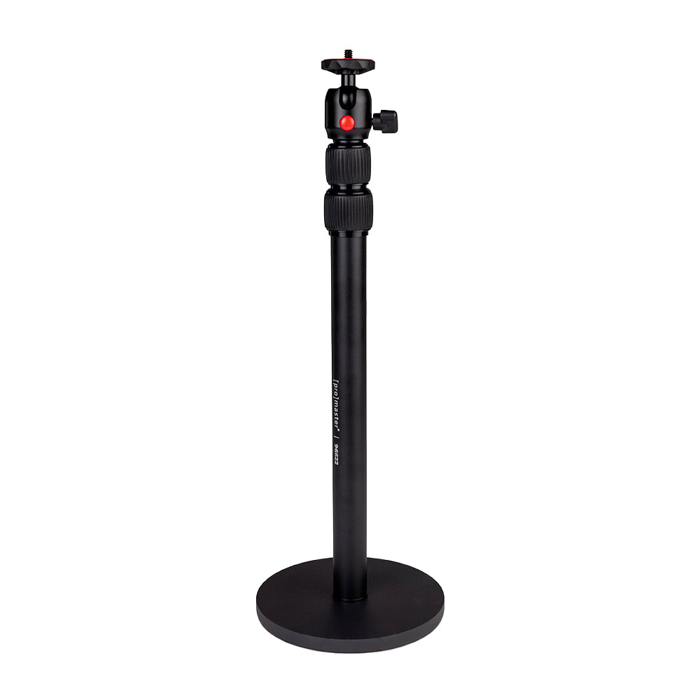 Support de table avec tête à rotule et base plate