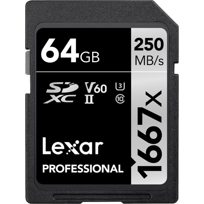LEXAR 64GB PROFESSIONAL 1667X UHS-II SDXC