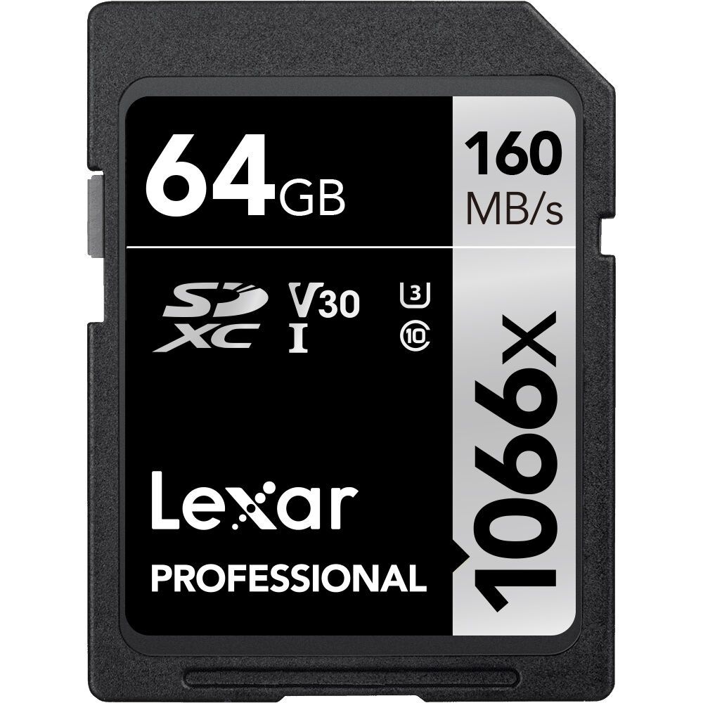 LEXAR 64GB PROFESSIONAL 1066X V30 SDXC UHS-I | Gosselin Photo