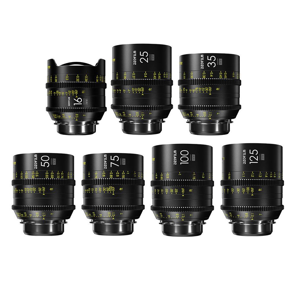 DZOFILM VESPID PRIME 16~125mm T2.1 8本 EF DZOFILM Vespid Full Frame Cine Prime 16mm T2.8 Lens (PL/EF)