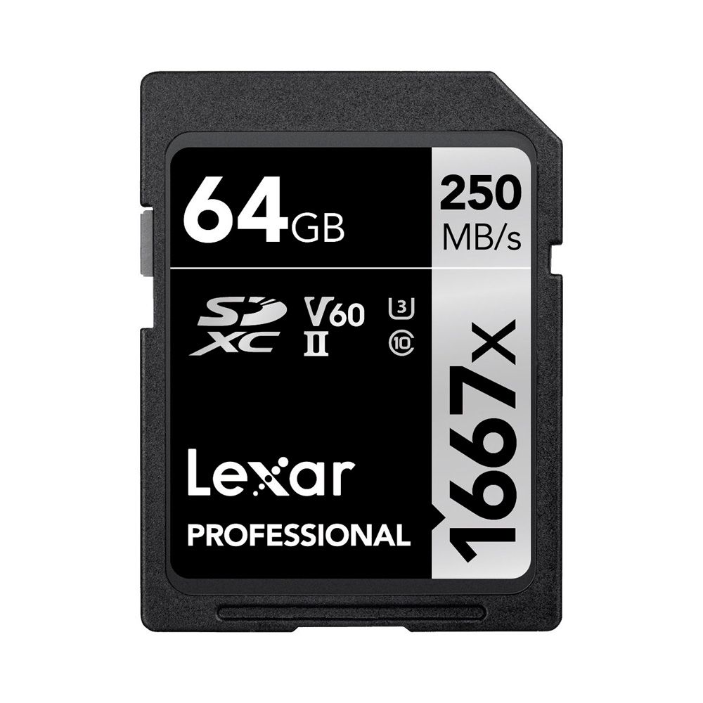 LEXAR SDXC UHS-II V60 1667X 64GB | Gosselin Photo
