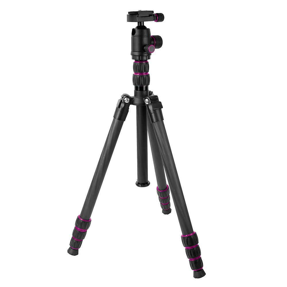 OPTEX BLACK OBCFT4 4-Section Pro Carbon Fiber Travel Tripod
