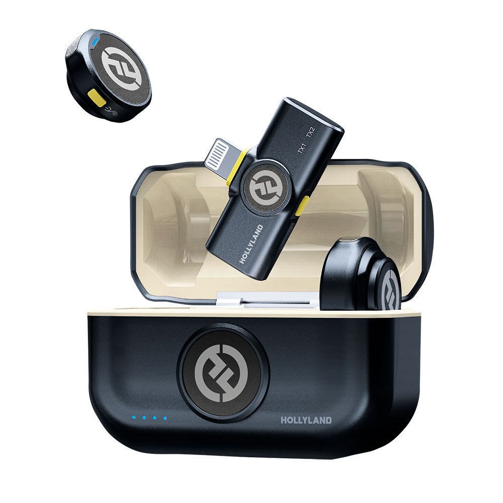 【美品 】HOLLYLAND LARK M2 Lightning HOLLYLAND LARK M2 Duo Wireless Microphone System Lightning (Black