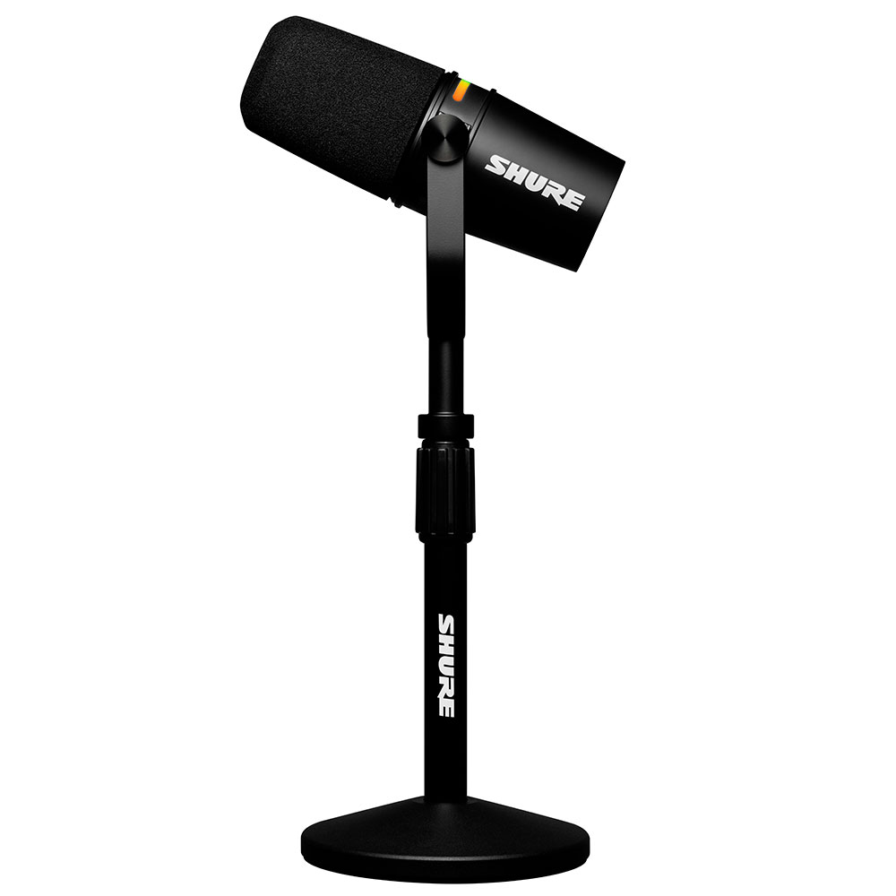SHURE MV7+ Podcast XLR/USB Microphone with Desktop Stand (Black