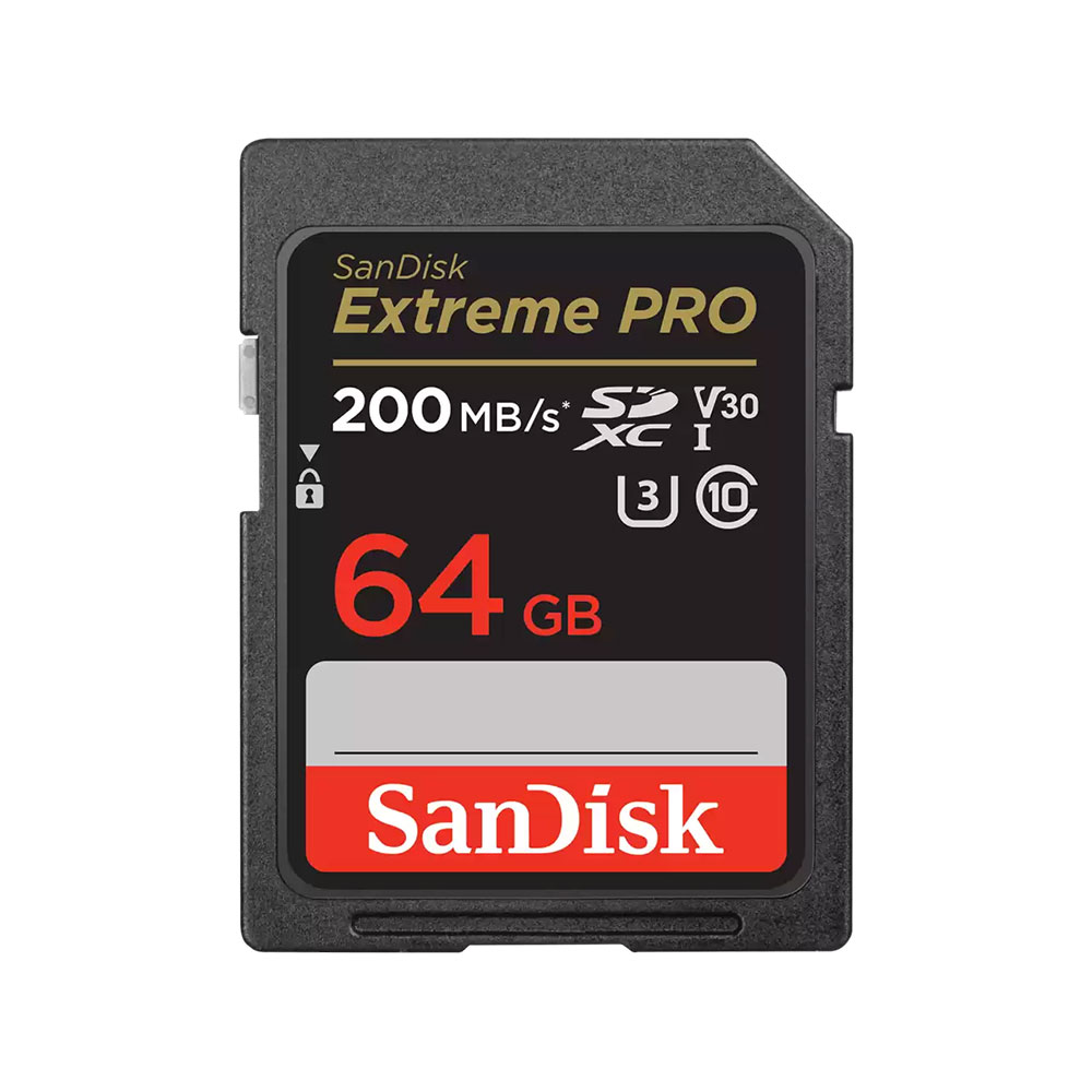 SANDISK Extreme PRO 200Mb/s 64GB UHS-I V30 SDXC Memory Card